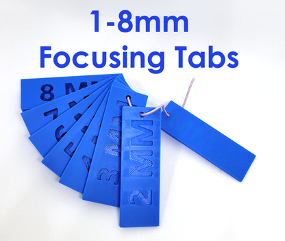 Focusing / Defocus Tabs for Fiber/Hobby/CO2/UV/Galvo/XTool Lasers (1-8mm)