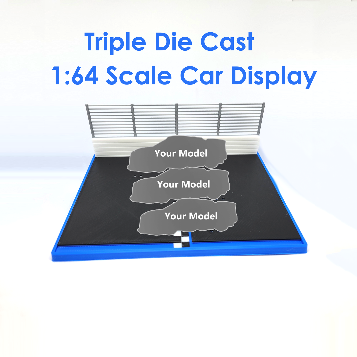 Racing Track/Oval Finish Line Display for 1:64 Scale Model and Die Cast Replica Cars (3D Printed)