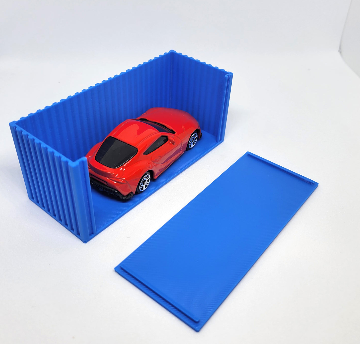 1:64 Scale Shipping Container for 1-64 Scale Model, Common Toy Cars, and Die Cast Replica Cars (3D Printed)