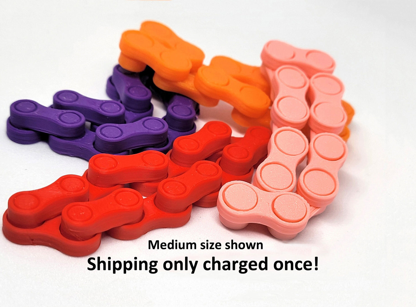 Chain Link Fidget Toy 3-sizes - great gift or stocking stuffer!