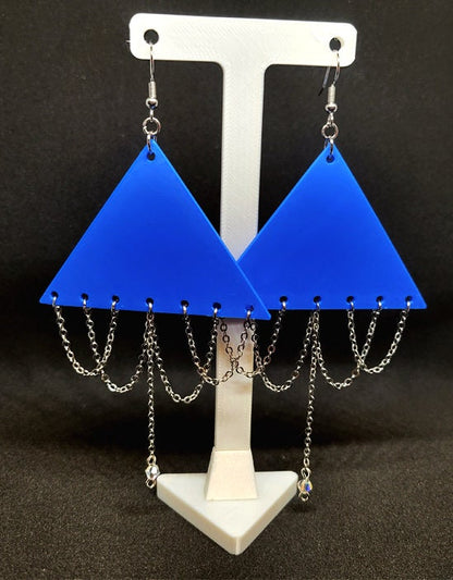 Luulia Chandelier Statement Earrings - Geometric Earrings, Dangle Drop Earrings, Gothic Earrings, Long Earrings